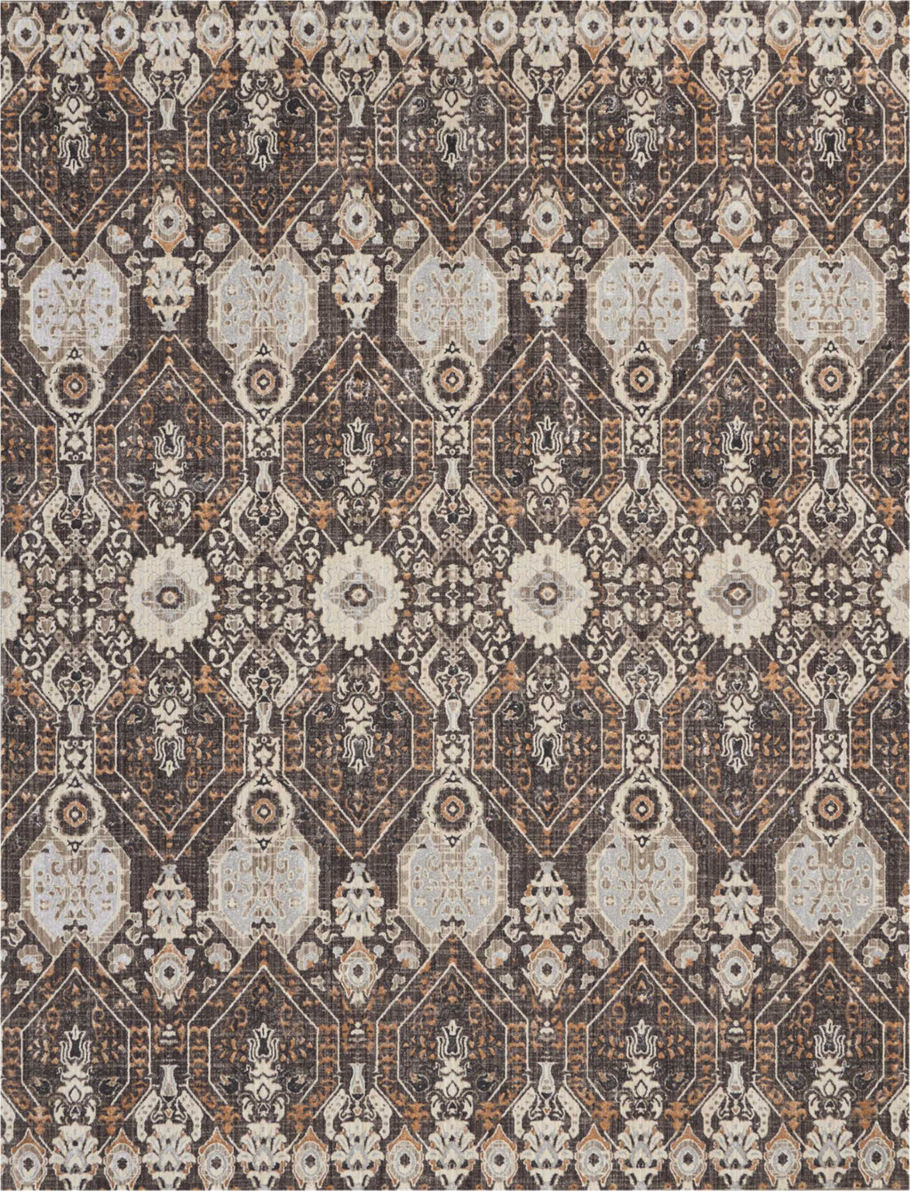 Nourison Ki34 Silver Screen KI341 Mocha/Slate Area Rug – Incredible ...