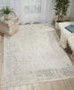 Nourison Ki34 Silver Screen KI343 Ivory/Teal Area Rug by Kathy Ireland Room Scene Featured