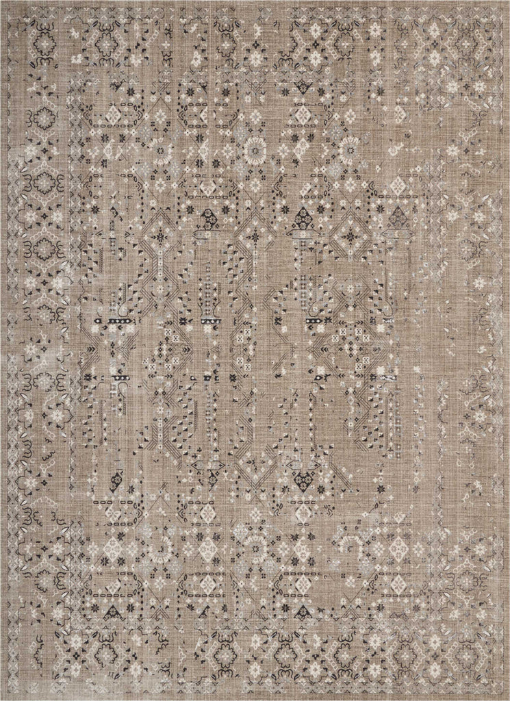 Nourison Ki34 Silver Screen KI343 Latte Area Rug by Kathy Ireland 9' X 12'