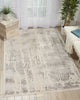 Nourison Ki34 Silver Screen KI344 Ivory/Grey Area Rug by Kathy Ireland Room Scene Featured