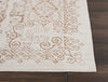 Nourison Ki34 Silver Screen KI344 Ivory/Mocha Area Rug by Kathy Ireland Corner