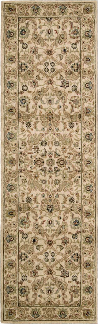 Nourison Lumiere KI600 Royal Countryside Beige Area Rug by Kathy Ireland 3' X 8'