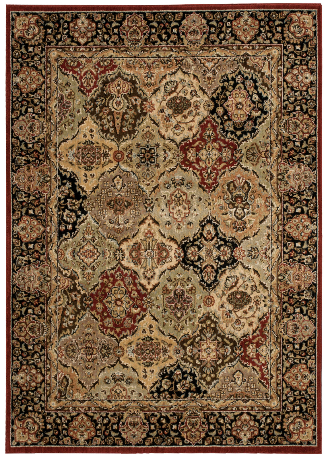 Nourison Lumiere KI601 Persian Tapestry Multicolor Area Rug by Kathy Ireland main image