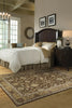 Nourison Lumiere KI602 Stateroom Espresso Area Rug by Kathy Ireland 6' X 8' Bedroom Shot Feature