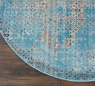 Nourison Karma KRM01 Blue Area Rug Corner Image