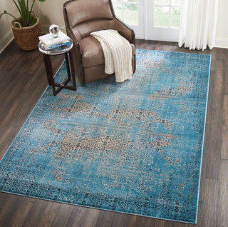 Nourison Karma KRM01 Blue Area Rug Room Image