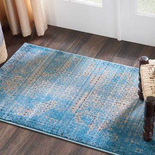 Nourison Karma KRM01 Blue Area Rug 