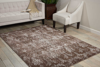 Nourison Karma KRM04 Mocha Area Rug Room Image Feature