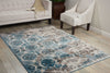 Nourison Karma KRM05 Ivory/Blue Area Rug  Feature