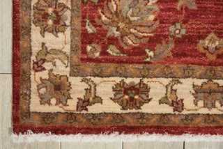 Nourison Legend LD02 Red Area Rug Corner Image