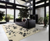 Nourison Modern Elegance LH08 Black White Area Rug 6' X 9' Living Space Shot