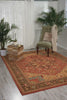 Nourison Living Treasures LI01 Rust Area Rug Room Image Feature