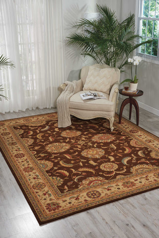 Nourison Living Treasures LI04 Brown Area Rug Room Image Feature