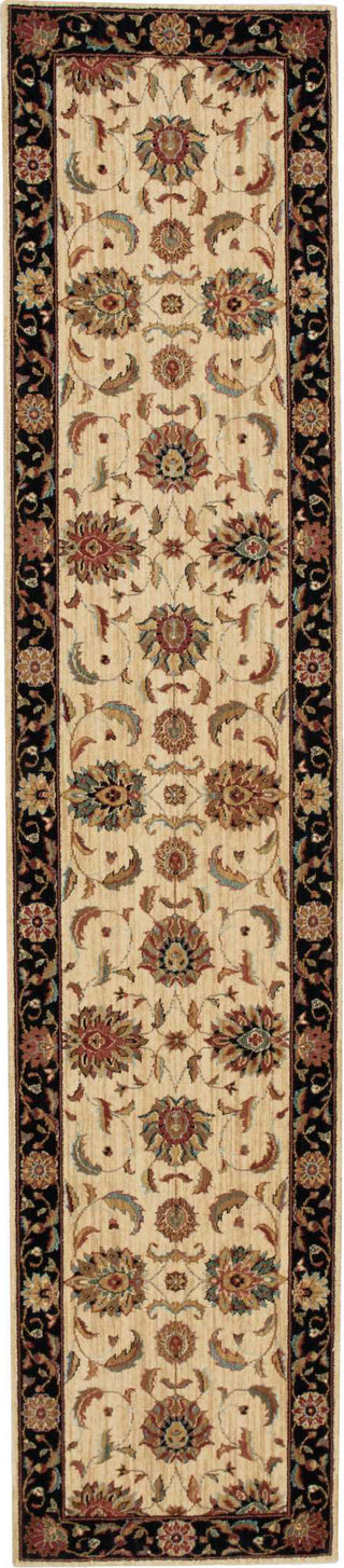 Nourison Living Treasures LI04 Ivory Black Area Rug Room Image