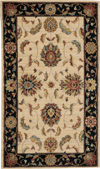 Nourison Living Treasures LI04 Ivory Black Area Rug Room Image