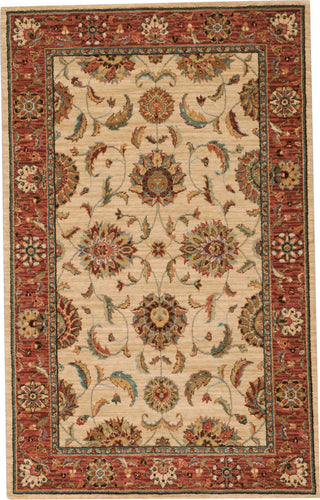 Nourison Living Treasures LI04 Ivory Red Area Rug Room Image