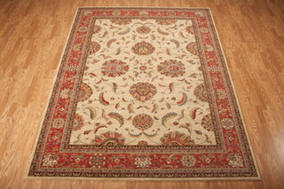 Nourison Living Treasures LI04 Ivory Red Area Rug 8' X 10' Floor Shot Feature