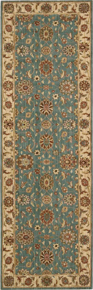 Nourison Living Treasures LI05 Aqua Area Rug Room Image Feature