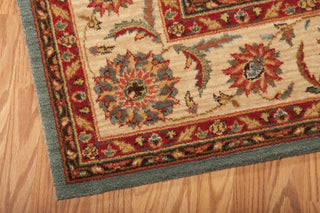 Nourison Living Treasures LI05 Aqua Area Rug 8' X 10' Corner Shot