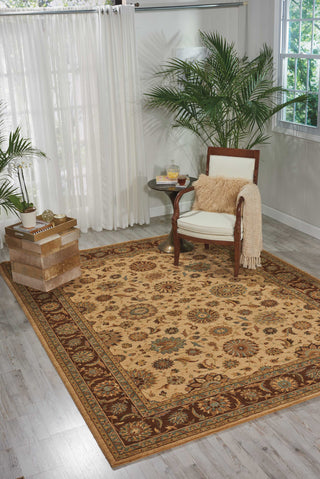 Nourison Living Treasures LI05 Beige Area Rug Room Image Feature