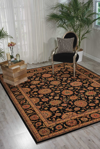 Nourison Living Treasures LI05 Black Area Rug Room Image Feature