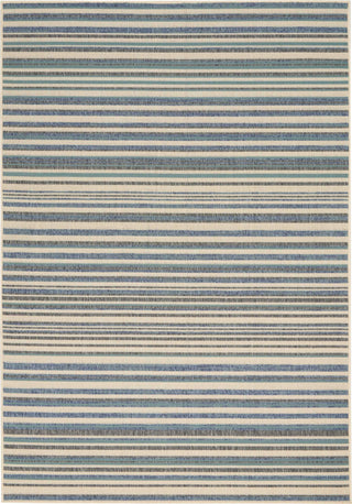 Nourison Bbl21 Lido LID01 Blue/Cream Area Rug by Barclay Butera main image