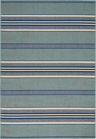 Nourison Bbl21 Lido LID02 Aqua/Blue Area Rug by Barclay Butera main image