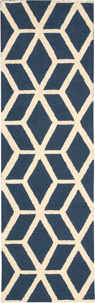 Nourison Linear LIN01 Blue Ivory Area Rug Runner Image