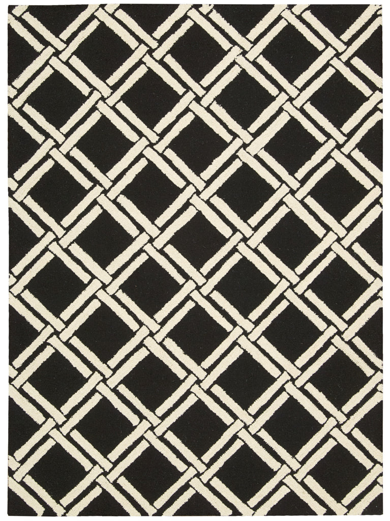 Nourison Linear LIN04 Black White Area Rug main image