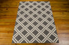 Nourison Linear LIN04 Grey Ivory Area Rug 5' X 7' Floor Shot Feature