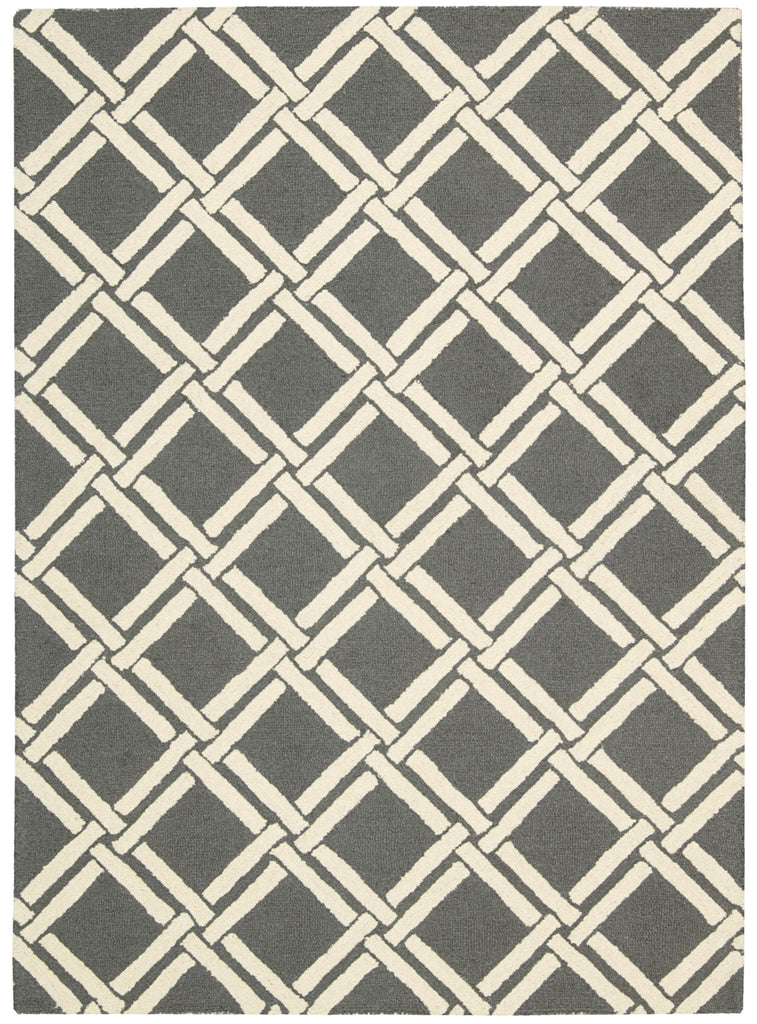 Nourison Linear LIN04 Grey Ivory Area Rug main image