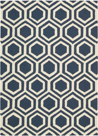 Nourison Linear LIN07 Blue Ivory Area Rug main image