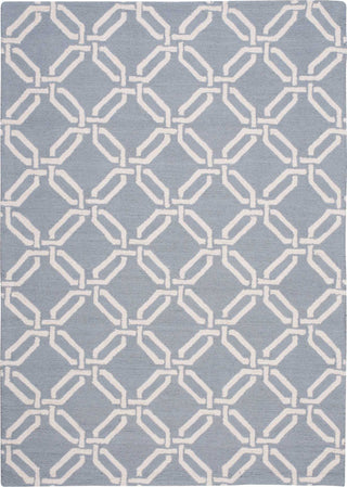 Nourison Linear LIN08 Light Blue Area Rug Room Image Feature