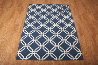 Nourison Linear LIN08 Navy Area Rug 5' X 7' Feature