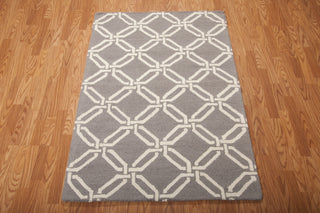 Nourison Linear LIN08 Silver Area Rug 4' X 6'