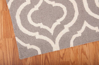 Nourison Linear LIN15 Silver Area Rug Corner Image