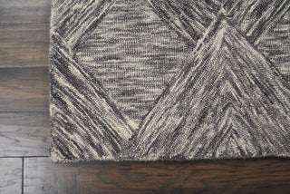 Nourison Linked LNK01 Charcoal Area Rug Corner Image