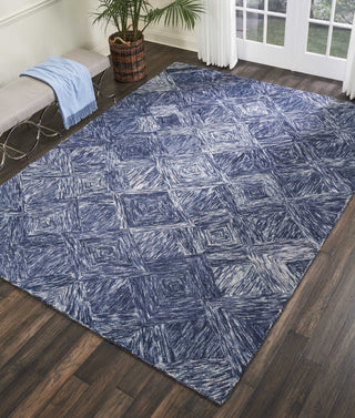 Nourison Linked LNK01 Denim Area Rug Room Image