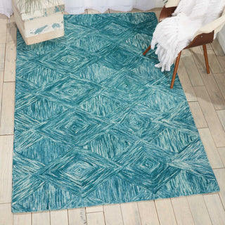 Nourison Linked LNK01 Marine Area Rug Room Image Feature