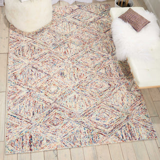 Nourison Linked LNK01 Multicolor Area Rug Room Image