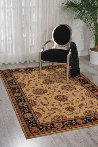 Nourison Living Treasures LI04 Ivory Black Area Rug Room Image