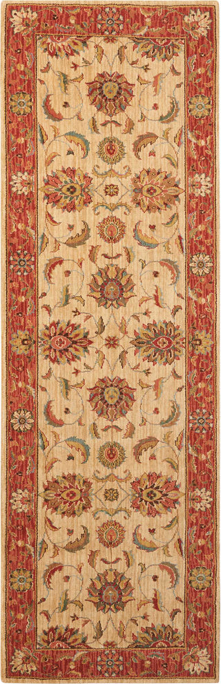 Nourison Living Treasures LI04 Ivory Red Area Rug Room Image