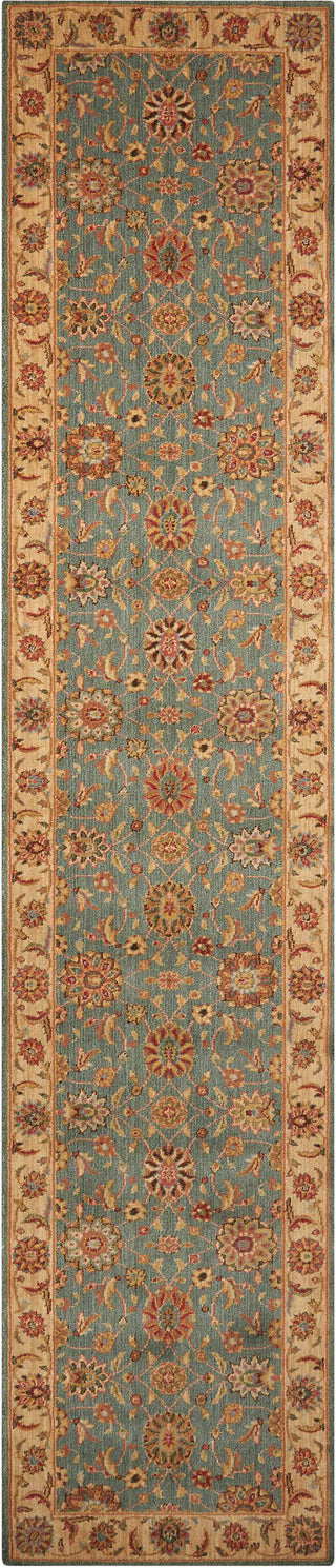 Nourison Living Treasures LI05 Aqua Area Rug 2'6'' X 12' Runner