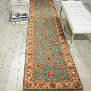 Nourison Living Treasures LI05 Aqua Area Rug Room Image