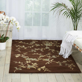 Nourison Modern Elegance LH06 Brown Area Rug Room Image Feature