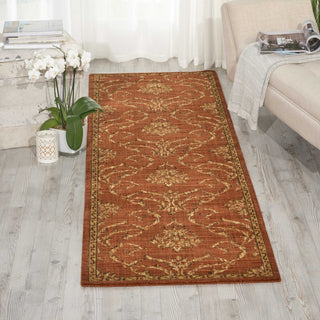 Nourison Radiant Impression LK08 Persimmon Area Rug 3' X 8' Feature