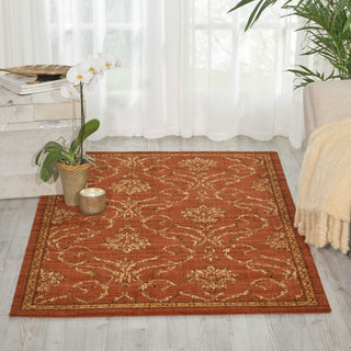 Nourison Radiant Impression LK08 Persimmon Area Rug Room Image Feature