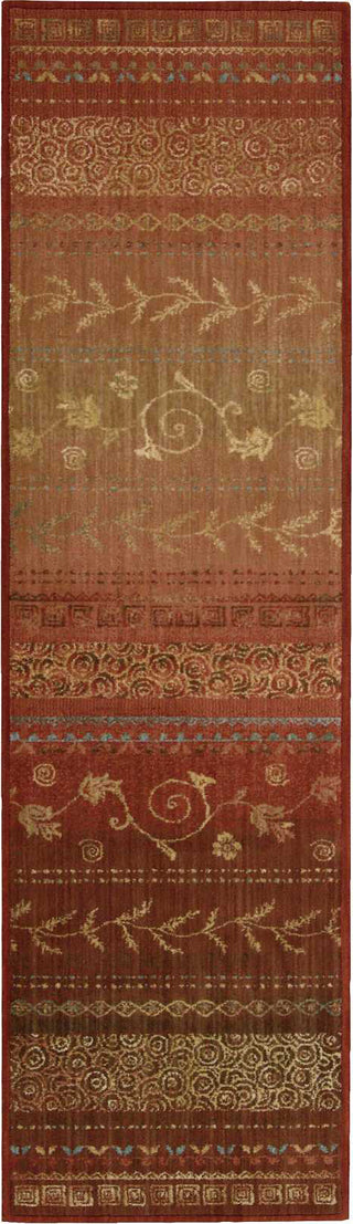 Nourison Radiant Impression LK02 Crimson Area Rug Corner Image