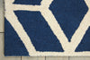 Nourison Linear LIN01 Blue Ivory Area Rug Corner Image