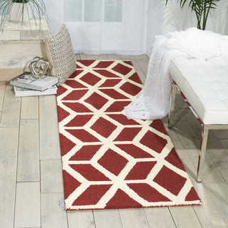 Nourison Linear LIN01 Brick Ivory Area Rug Room Image